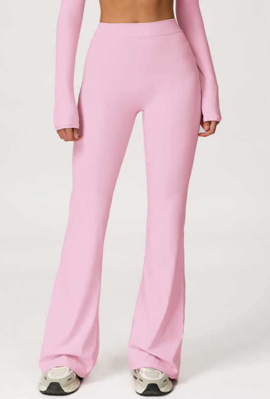 Brushed Sports Trousers High Waist Tight Wide Leg Slimming Bell Bottom Pants Sports Running Fitness Clothes